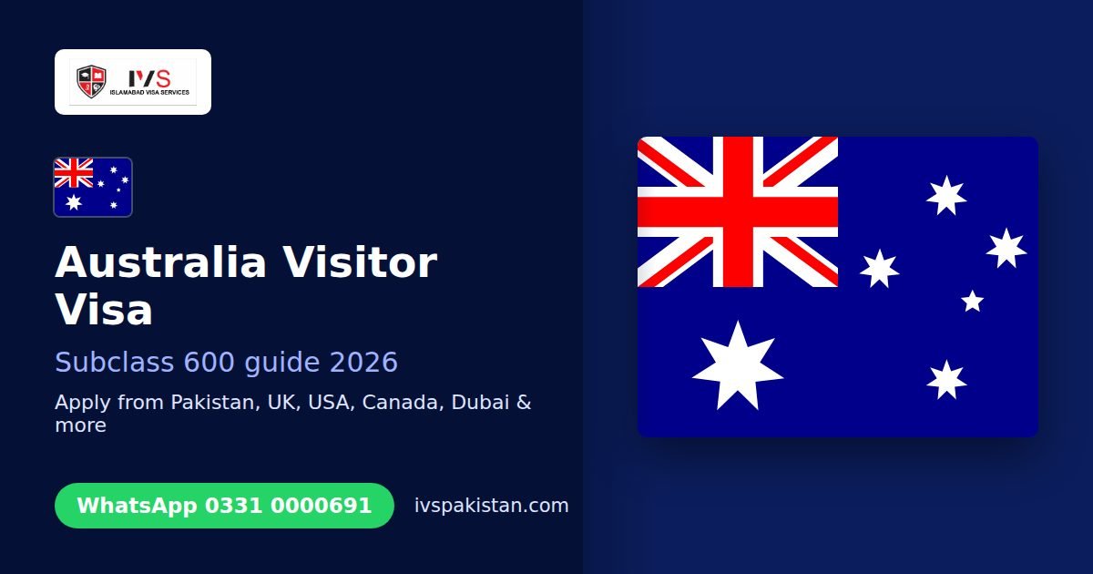 Australia visitor visa subclass 600 guide for Pakistani applicants