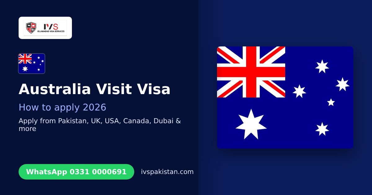 How to Apply for an Australia Visit Visa from Pakistan: Step by Step: IVS guide cover
