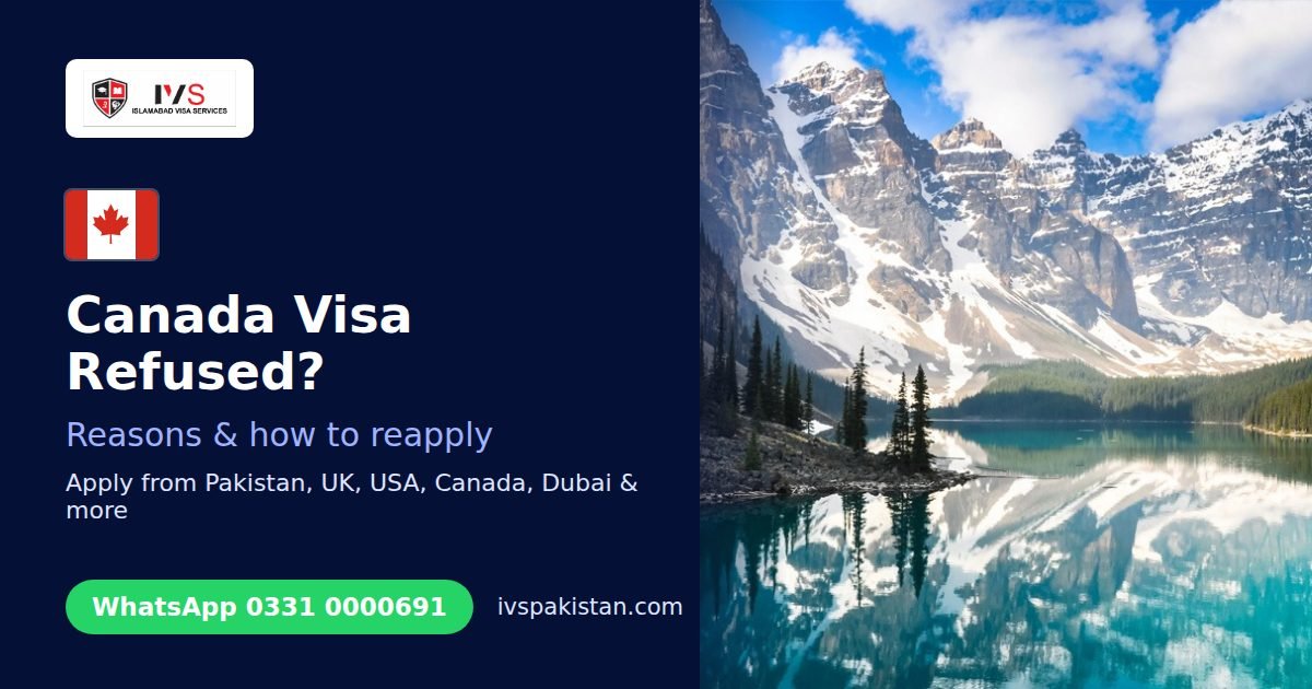 Canada visitor visa refusal guide for Pakistanis, Moraine Lake in the Rocky Mountains