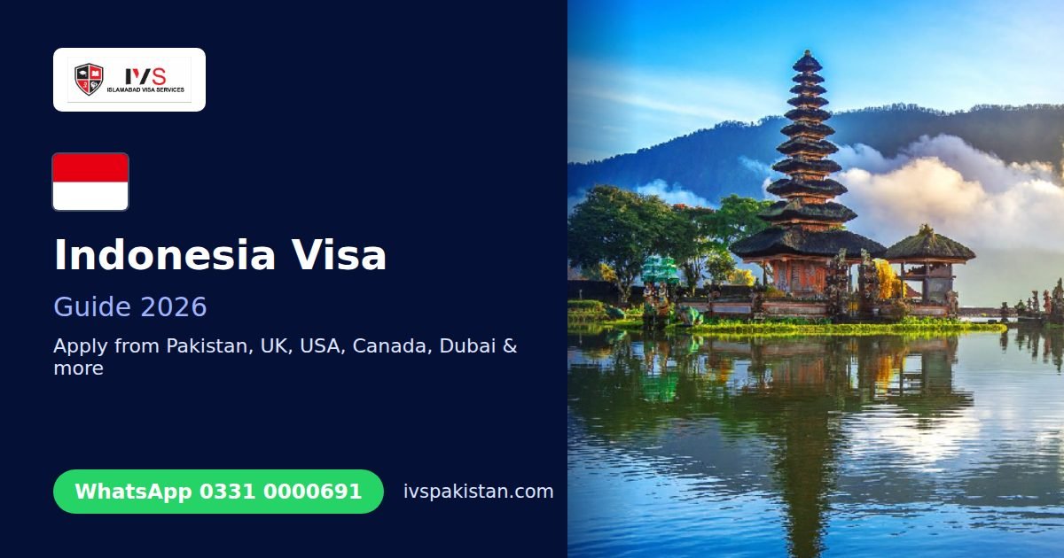 Indonesia tourist visa guide for Pakistani citizens, Bali temple on a lake