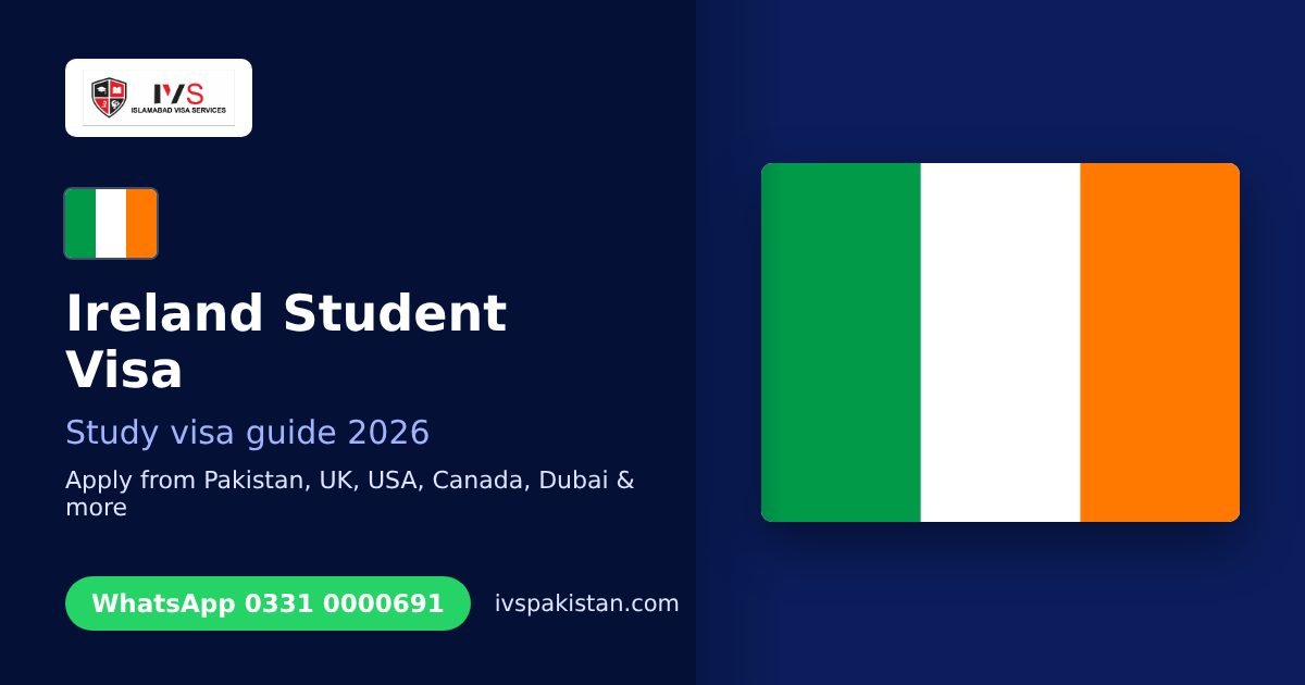 Ireland Student Visa from Pakistan: How to Apply Step by Step: IVS guide cover