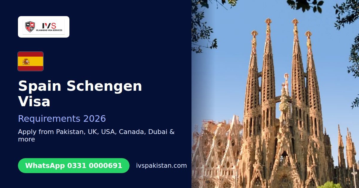 Spain Schengen visa guide for Pakistani applicants, Sagrada Familia Barcelona
