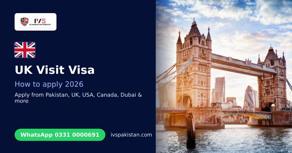 How to Apply for a UK Visit Visa from Pakistan: Step by Step: IVS guide cover