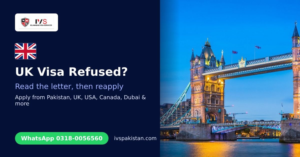 UK visit visa refused from Pakistan: how to read the refusal letter and reapply, with Tower Bridge in London